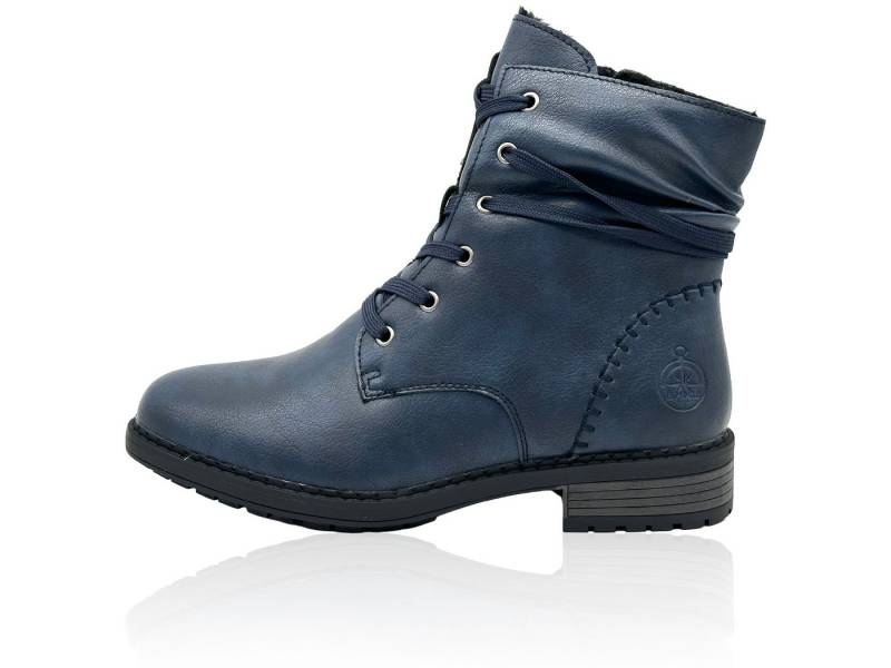 Nowaland Damen Winterstiefeletten mit Warmfutter Winterstiefelette Gefütterte Kunstleder-Stiefeletten mit seitlichem Reißverschluss von Nowaland