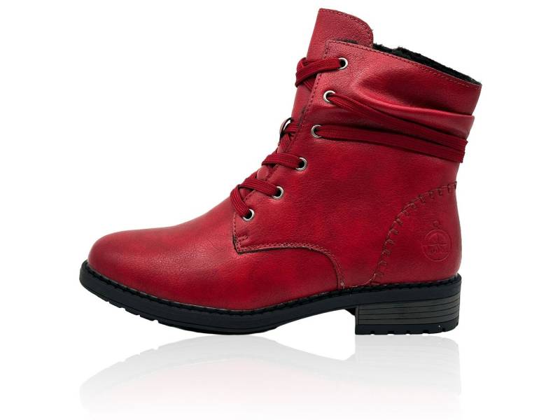 Nowaland Damen Winterstiefeletten mit Warmfutter Winterstiefelette Gefütterte Kunstleder-Stiefeletten mit seitlichem Reißverschluss von Nowaland