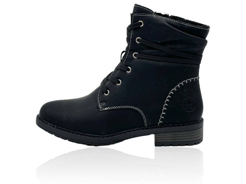 Nowaland Damen Winterstiefeletten mit Warmfutter Winterstiefelette Gefütterte Kunstleder-Stiefeletten mit seitlichem Reißverschluss von Nowaland