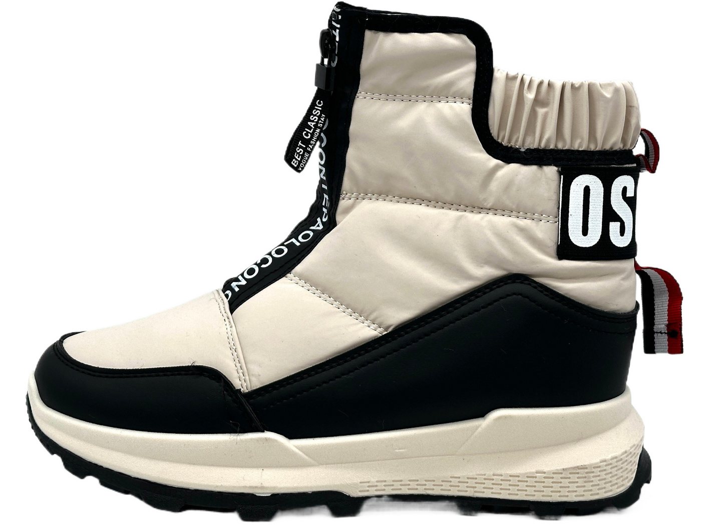 Nowaland Warme Damen Winterstiefeletten mit Reißverschluss Winterstiefelette Kunstfell-Futter und elastischer Schaft für optimalen Komfort von Nowaland