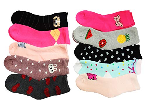 Nowingline for Kids 10 Paar tolle Mädchen Thermo Winter Socken in den Größen 18-37 (33-37) von Nowingline for Kids