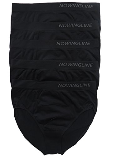 Nowingline Schwarze Slips im 5er Pack für Damen Größe 38-64 (44) von Nowingline