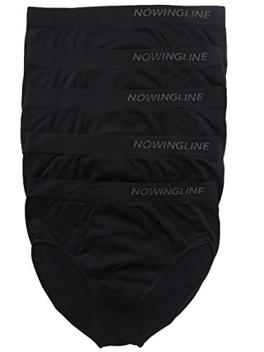 Nowingline Schwarze Slips 5er Pack für Damen Größe 38-64 (56) von Nowingline