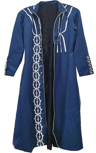 Nsoking Anime Cosplay Uniform Mantel Lange Blau Jacke Mantel Party Halloween Outfit Kostüm, Blau, XX-Large von Nsoking