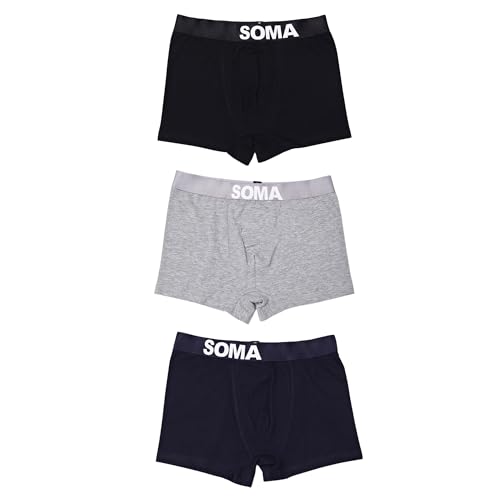 3-teilige Herren-Boxershorts | Baumwolle, Gemusterter Elastischer Boxer Shorts | Herrenunterwäsche in Größe L | Männer Unterhose Trunks Baumwolle Unterwäsche | Unterhose ohne Einschnitt Gummibund von Ntelioglou