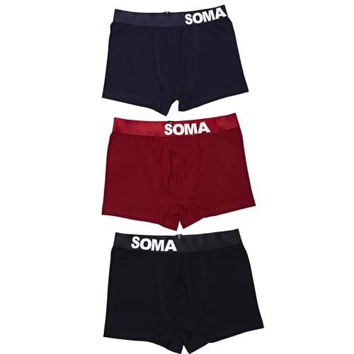 3-teilige Herren-Boxershorts | Baumwolle, Gemusterter Elastischer Boxer Shorts | Herrenunterwäsche in Größe XL | Männer Unterhose Trunks Baumwolle Unterwäsche | Unterhose ohne Einschnitt Gummibund von Ntelioglou