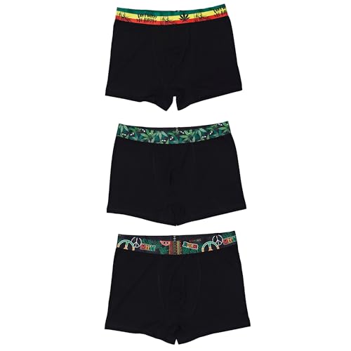 3-teilige Herren-Boxershorts mit Geschenkbox | Baumwolle, Gemusterter Elastischer Boxer | Herrenunterwäsche in Größe M | Männer Trunks Baumwolle Unterwäsche | Unterhose ohne Einschnitt Gummibund von Ntelioglou