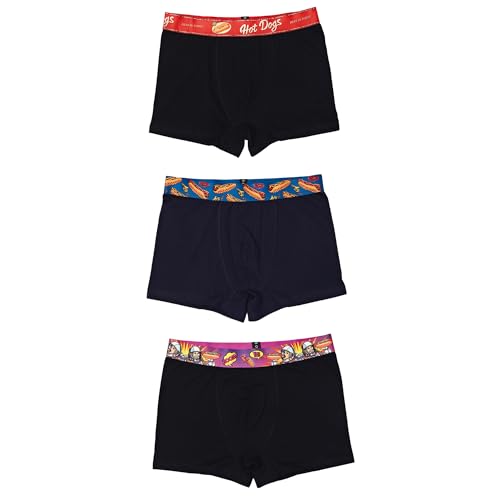 3-teilige Herren-Boxershorts mit Geschenkbox | Baumwolle, Gemusterter Elastischer Boxer | Herrenunterwäsche in Größe XL | Männer Trunks Baumwolle Unterwäsche | Unterhose ohne Einschnitt Gummibund von Ntelioglou