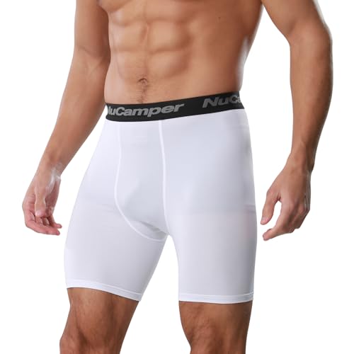 NuCamper Herren Kompressionsshorts, Schnelltrocknendes Baselayer Unterhose Laufunterwäsche, Atmungsaktiv Schnelles Trocknen Tights Kurz Sportshorts Sommer Radlerhose Männer Laufhose von NuCamper