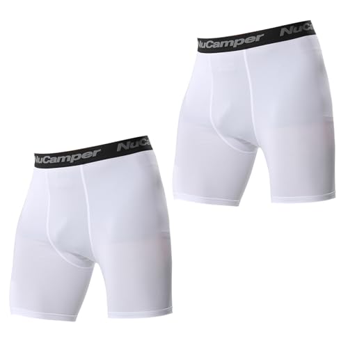 NuCamper Herren Kompressionsshorts, Schnelltrocknendes Baselayer Unterhose Laufunterwäsche, Atmungsaktiv Schnelles Trocknen Tights Kurz Sportshorts Sommer Radlerhose Männer Laufhose von NuCamper