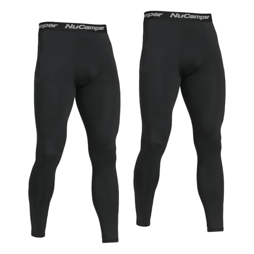 NuCamper Kompressionshose Herren, Laufhose Herren Lang, Tight Atmungsaktiv Baselayer Leggings, Quick Dry Kompression Hose für Fitness Funktionsunterhose Athletisches Training von NuCamper