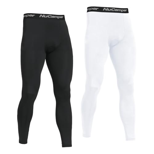 NuCamper Kompressionshose Herren, Laufhose Herren Lang, Tight Atmungsaktiv Baselayer Leggings, Quick Dry Kompression Hose für Fitness Funktionsunterhose Athletisches Training von NuCamper