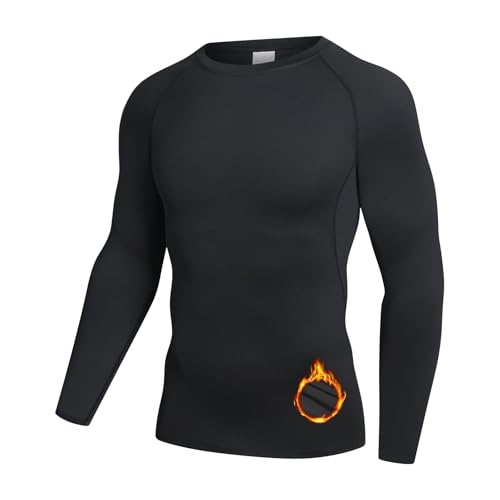 NuCamper Thermoshirt Herren Thermo Unterhemd Herren Thermounterwäsche Oberteile Langarm Thermohemd Winter Funktionsunterwäsche Skiunterwäsche Langarmshirt Warm Unterwäsche Thermounterhemd Longsleeve von NuCamper