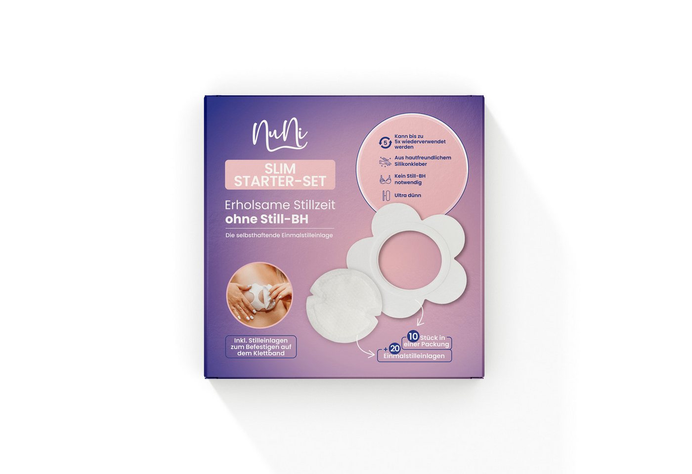 NuNi BH-Stilleinlagen NuNi SLIM-Starterset, 10-St., hauchdünn von NuNi