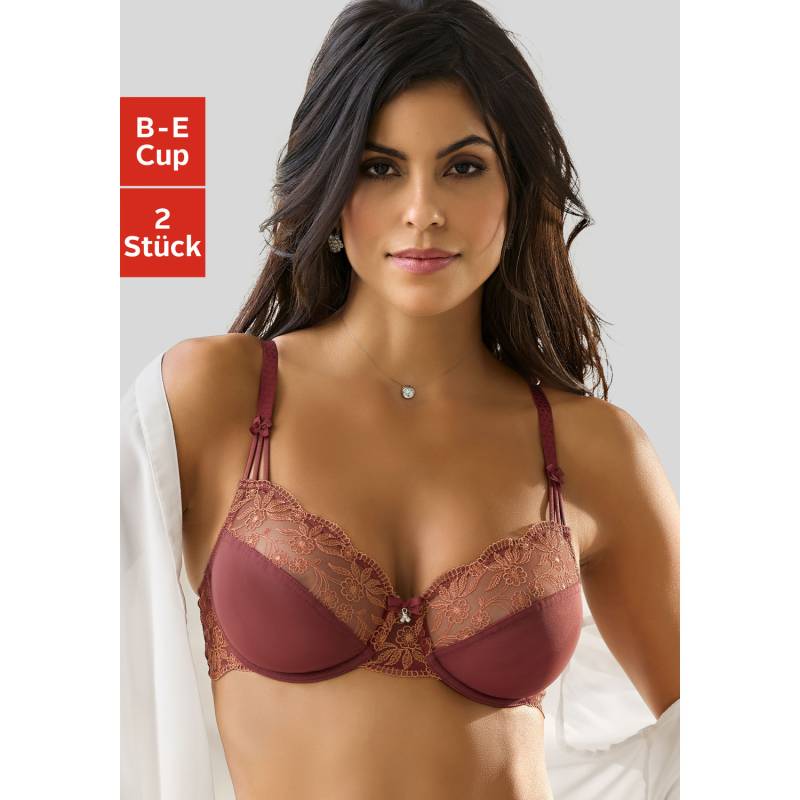 NUANCE Bügel-BH Damen zimt-orange+creme Gr.80D von Nuance