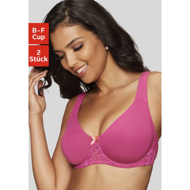 NUANCE T-Shirt-BH Damen beere + creme Gr.90B von Nuance