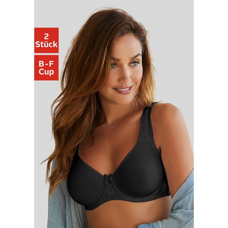 NUANCE T-Shirt-BH Damen schwarz + weiß Gr.80F von Nuance