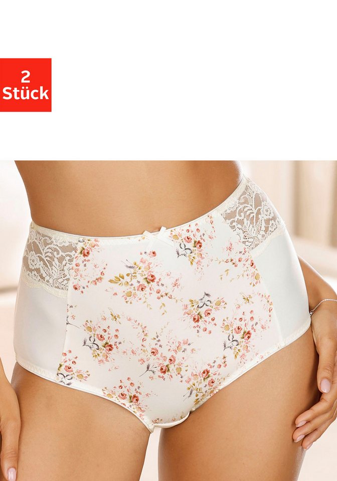 Nuance Taillenslip (Packung, 2 Stück) mit hübschen Spitzeneinsätzen von Nuance