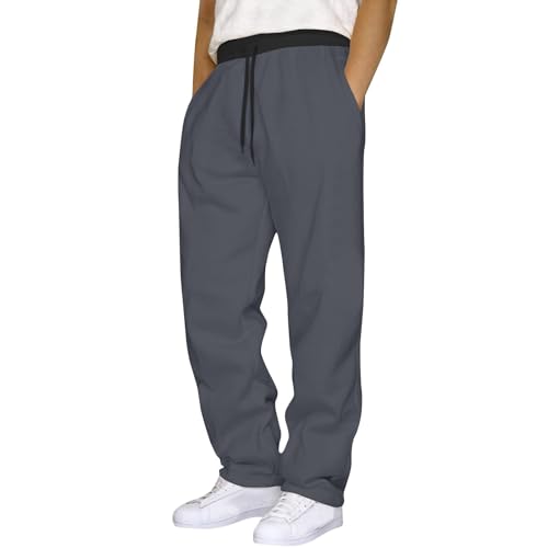 Nuaoxyeu 10 Euro Artikel Stretch Jogginghose FüR MäNner Einfarbig Sweatlaufhose Baggy Breite Modernpants Outdoor Hosen Casual Freizeithose Elastische Taille Jogger von Nuaoxyeu