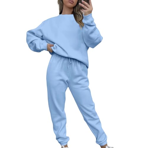 Nuaoxyeu Cyber Monday Damen 2 Outfits Hoodie Sweatshirt Sets Oversized Sweatshirt Baggy Fall Fashion Sweatpants bis 10 Euro Artikel Sweatshirt Damen Sale von Nuaoxyeu