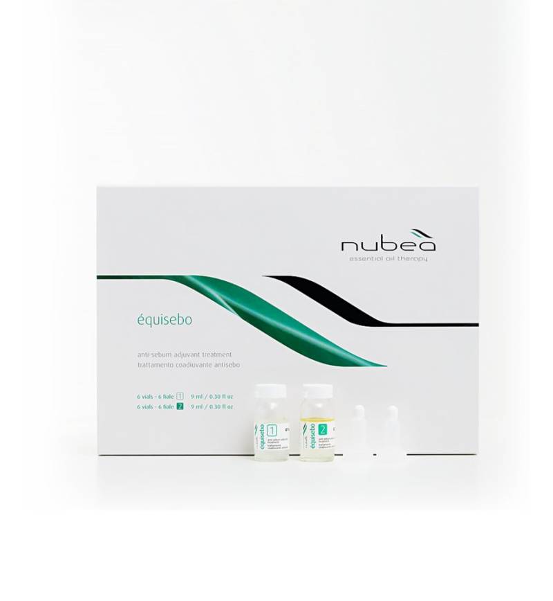 Nubeà Haarpflege-Set ÈQUISEBO Talgregulierendes Ampullen-Set, 12-tlg., Talgregulierend, mit ätherischen Ölen von Nubeà