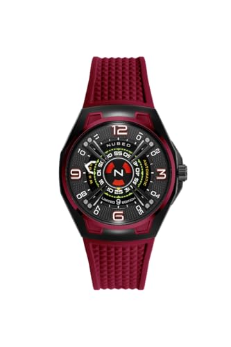 Nubeo Men's 44mm OAO Automatic Limited Edition Mars Red Watch with Silicon Strap NB-6094-02 von Nubeo