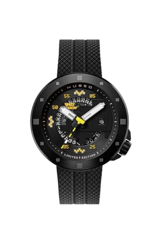Nubeo Men's 50mm Cassini Automatic Space Invaders Limited Edition Covert Yellow Watch with Silicone Strap NB-6103-07 Nubeo Men's 50mm Cassini Automatic Space Invaders Limited Edition Covert Yellow Watch with Silicone Strap NB-6103-07 von Nubeo