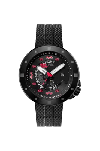 Nubeo Men's 50mm Cassini Automatic Space Invaders Limited Edition Eclipse Red Watch with Silicone Strap NB-6103-08 Nubeo Men's 50mm Cassini Automatic Space Invaders Limited Edition Eclipse Red Watch with Silicone Strap NB-6103-08 von Nubeo