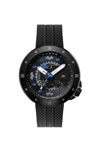Nubeo Men's 50mm Cassini Automatic Space Invaders Limited Edition Hyperspace Blue Watch with Silicone Strap NB-6103-06 Nubeo Men's 50mm Cassini Automatic Space Invaders Limited Edition Hyperspace Blue Watch with Silicone Strap NB-6103-06 von Nubeo