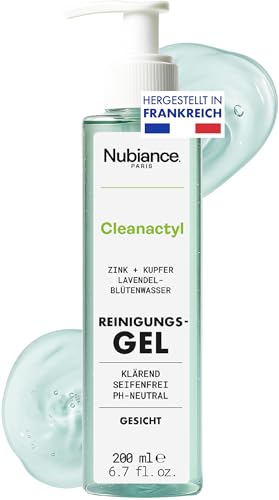 NUBIANCE - Cleanactyl® Gel 200ml - Für Akne-Haut & Unreinheiten - Feuchtigkeitsspendend & Reinigend - Männer/Frauen von Nubiance