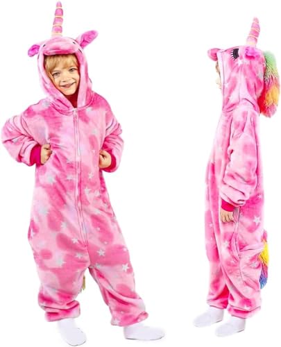 Nubincai Kinder Einhorn Schlafstrampler Strampelanzug Madchen Bequeme Pyjamas Jungen weichen Schlafanzug Geschenke Tier Kost¨¹m Schlafoveralls von Nubincai