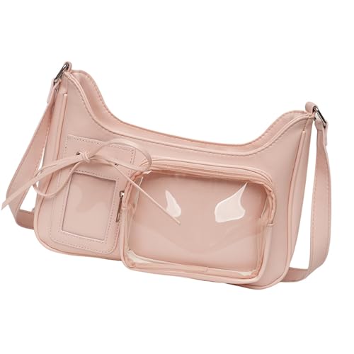 Nucelit Anime-inspirierte Pendlertasche für Frauen mit einzigartigem Schleifen-Design und praktischer Schultertasche, Umhängetasche für den täglichen Gebrauch, trendige Handtasche, Pk, One Size von Nucelit