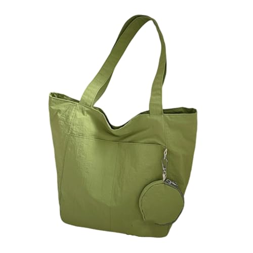 Nucelit Elegante Damen Nylon Umhängetasche mit viel Platz Slouchy Bags Handtasche Unterarm Geldbörse für Arbeit und Freizeit Reise Verwendung Stofftasche, grün, Einheitsgröße von Nucelit