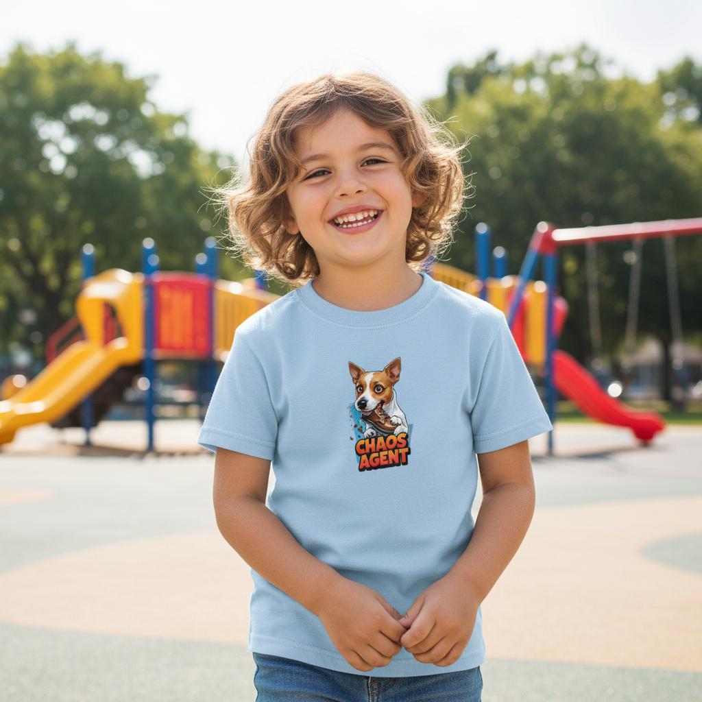 Chaos Agent Kinder T-Shirt Lustiges Hunde Shirt Für Witziges Jack Russell Geschenk Jungen & Mädchen von NuclearPastaShop