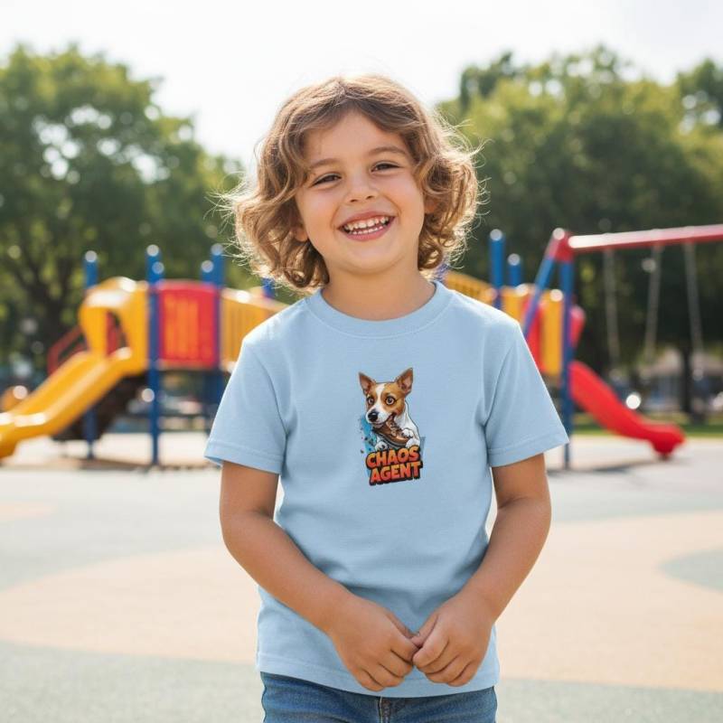 Chaos Agent Kinder T-Shirt Lustiges Hunde Shirt Für Witziges Jack Russell Geschenk Jungen & Mädchen von NuclearPastaShop