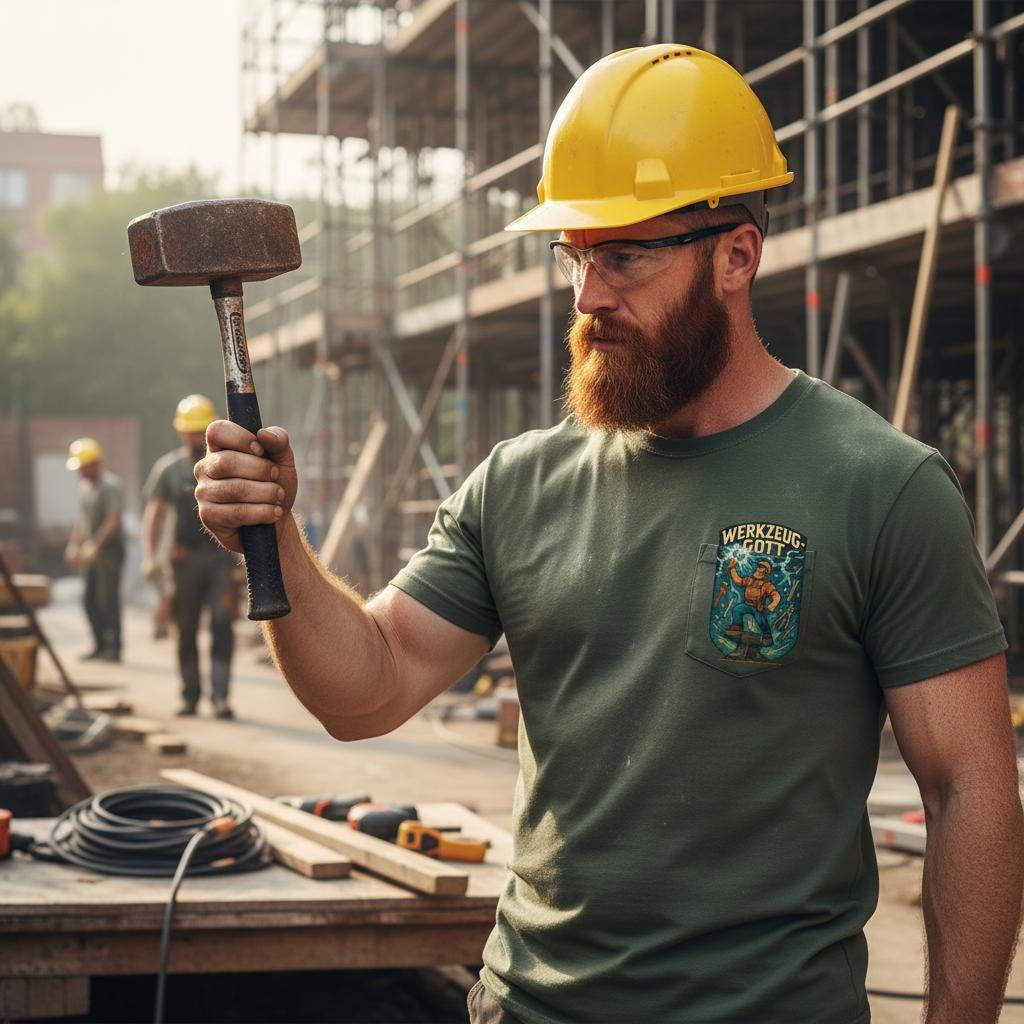 Werkzeuggott T-Shirt Lustiges Handwerker Shirt Mechaniker Geschenk Werkzeug Humor Für Männer Werkstatt von NuclearPastaShop