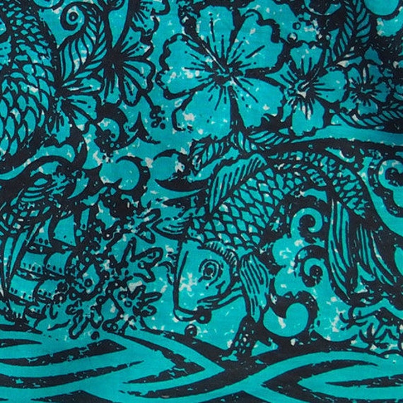 Sarong Batik Tattoo-Jade. Feine Qualität 100% Baumwolle Voile Sarong. 2, 1 Meter Lang. Entworfen Von Mir Und Gedruckt in Indien von NudeBeachAustralia