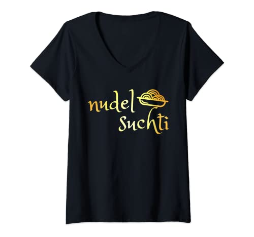 Damen Lustiges Pasta Nudeln Geschenk Nudel-Suchti Nudeln Essen T-Shirt mit V-Ausschnitt Damen Lustiges Pasta Nudeln Geschenk Nudel-Suchti Nudeln Essen T-Shirt mit V-Ausschnitt von Nudel Geschenk Nudeln kochen Nudelfan