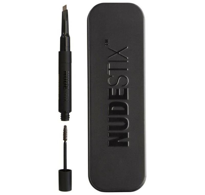 Nudestix Augenbrauen-Stift Augenbrauenstift 2in1 Fixativ Braun 0.2g + 2.4ml von Nudestix