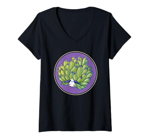Damen Costasiella kuroshimae Nudibranch Leaf Sheep T-Shirt mit V-Ausschnitt Damen Costasiella kuroshimae Nudibranch Leaf Sheep T-Shirt mit V-Ausschnitt von Nudibranchs Nudibranch Animal Outfits