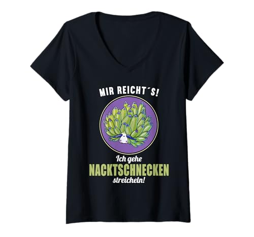 Damen Costasiella kuroshimae Nudibranch Leaf Sheep T-Shirt mit V-Ausschnitt Damen Costasiella kuroshimae Nudibranch Leaf Sheep T-Shirt mit V-Ausschnitt von Nudibranchs Nudibranch Animal Outfits