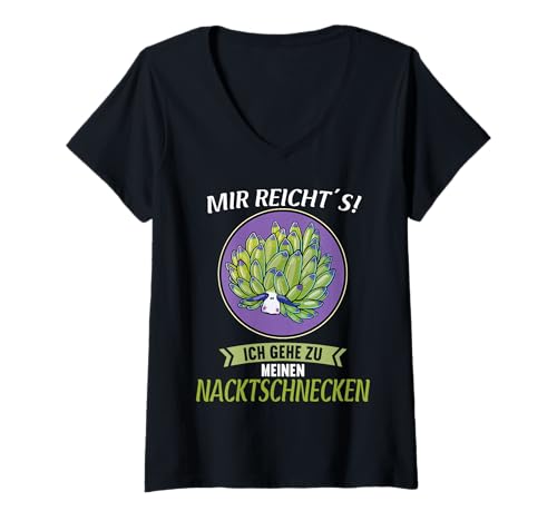 Damen Costasiella kuroshimae Nudibranch Leaf Sheep T-Shirt mit V-Ausschnitt Damen Costasiella kuroshimae Nudibranch Leaf Sheep T-Shirt mit V-Ausschnitt von Nudibranchs Nudibranch Animal Outfits