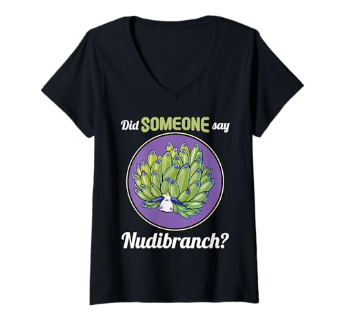 Damen Costasiella kuroshimae Nudibranch Leaf Sheep T-Shirt mit V-Ausschnitt Damen Costasiella kuroshimae Nudibranch Leaf Sheep T-Shirt mit V-Ausschnitt von Nudibranchs Nudibranch Animal Outfits