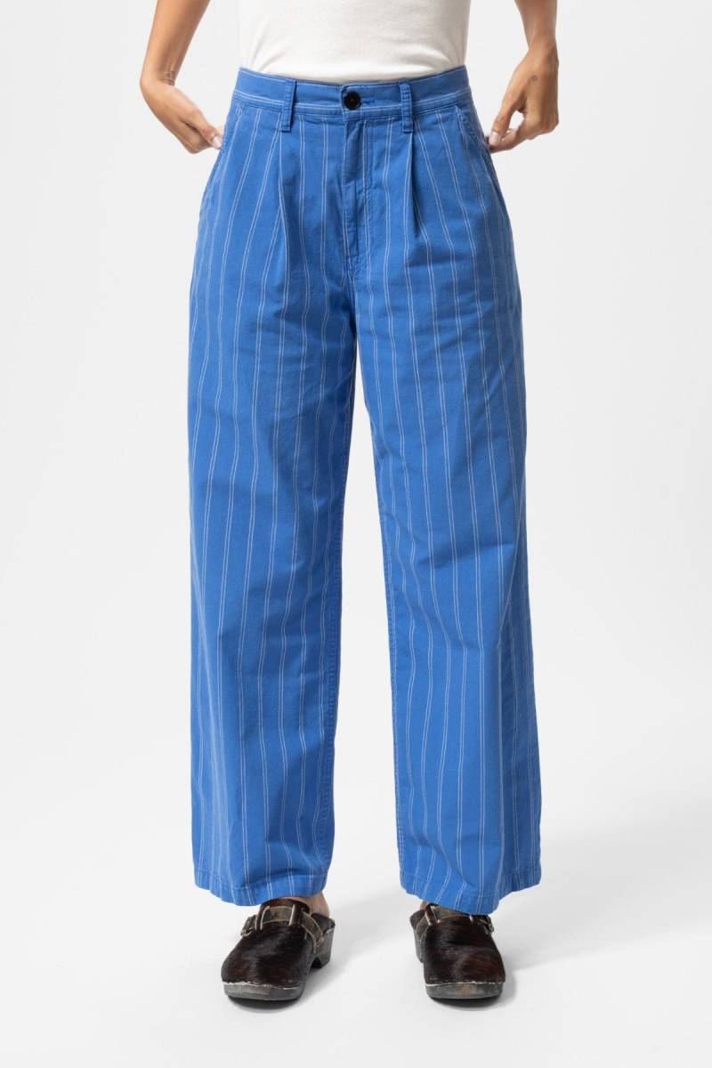 Hose Gullan Striped Workwear Blau von Nudie Jeans