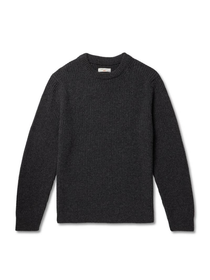 Nudie Jeans - August Ribbed Wool Sweater - Men - Gray - S von Nudie Jeans