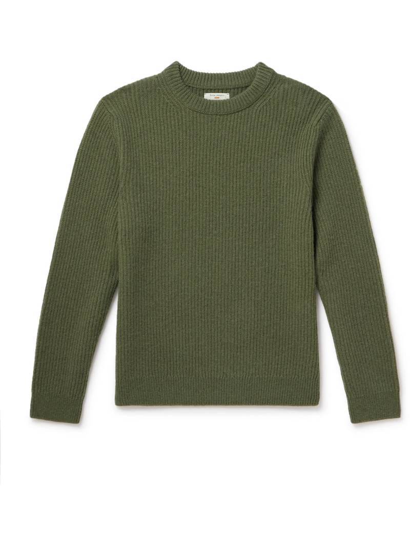 Nudie Jeans - August Ribbed Wool Sweater - Men - Green - XL von Nudie Jeans
