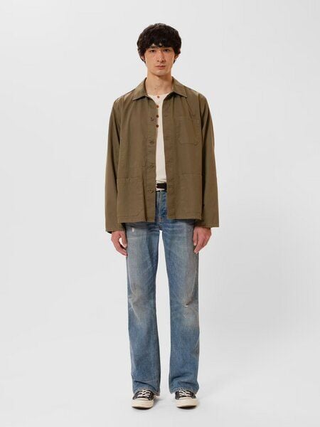 Nudie Jeans Buddy Herringbone Chore Jacket olive von Nudie Jeans