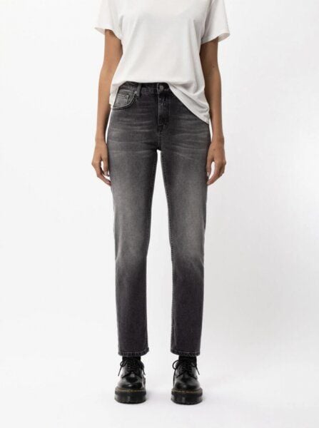 Nudie Jeans Damen Jeans - Straight Sally - aus einem Baumwolle/Elasthan Mix von Nudie Jeans