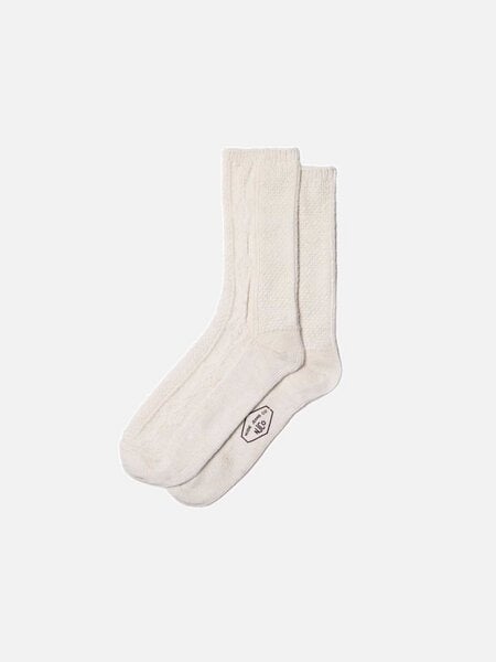 Nudie Jeans Damen Socken CABLE SOCKS - Offwhite von Nudie Jeans