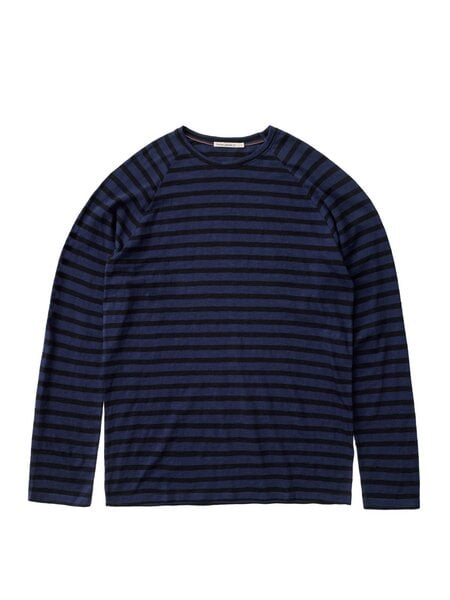 Nudie Jeans Gestreiftes Langarm T-Shirt mit Raglanärmel aus Biobaumwolle “Otto Breton Stripe” von Nudie Jeans